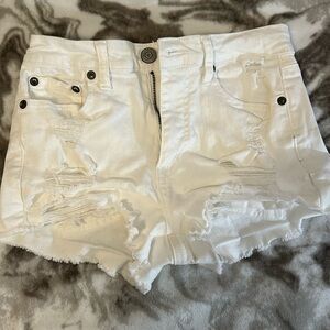 Aeropostale White Shorts Distressed